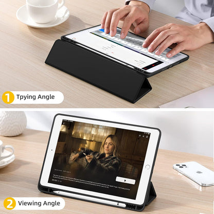 Custodia per Apple iPad Air (2019) / Pro 10.5 (2017), Techsuit, Flex Trifold, Nera