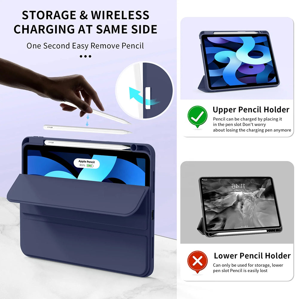 Custodia per Apple iPad Air (2022) / Air (2020), Techsuit, Flex Trifold, Verde Matcha