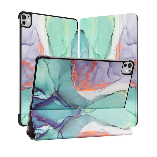 Custodia per Apple iPad Pro 11 (2024), Techsuit, FoldPro Green Time, Multicolore