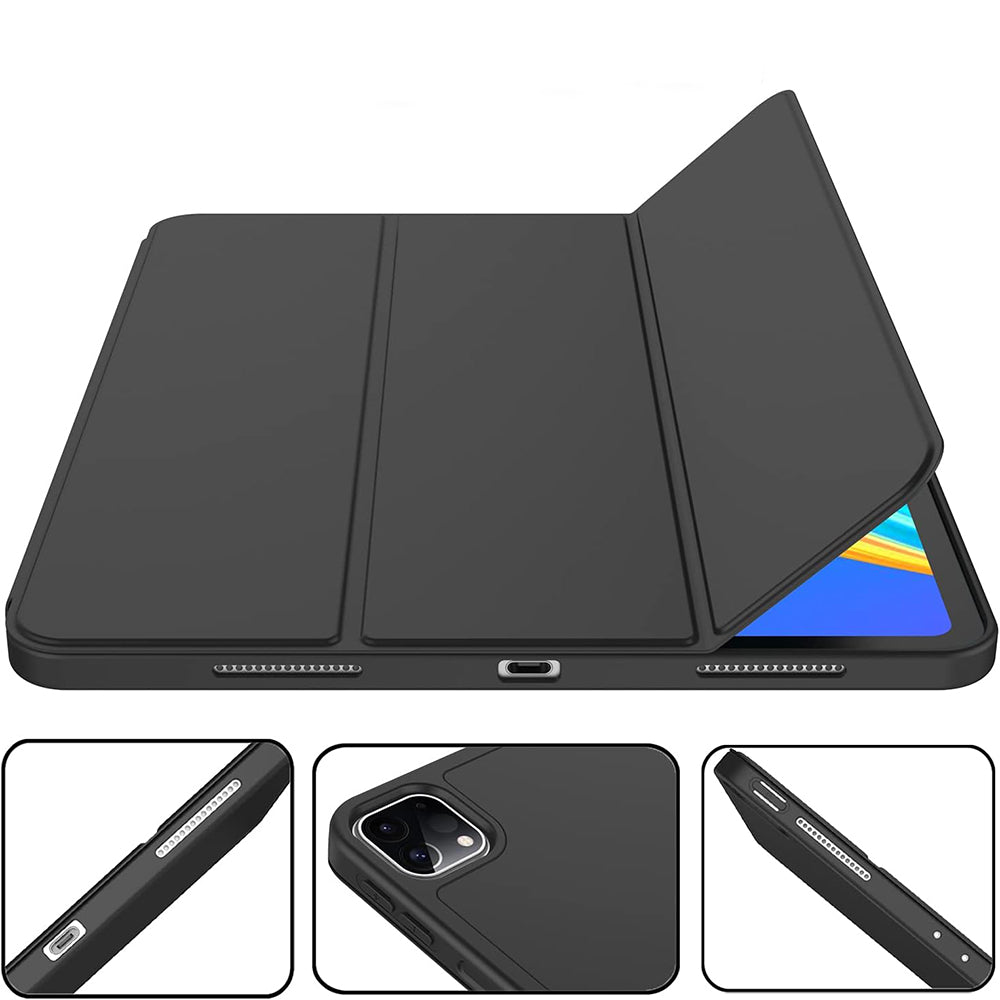 Custodia per Apple iPad Pro 12.9 (2022) / Pro 12.9 (2021) / Pro 12.9 (2020) / Pro 12.9 (2018), Techsuit, Flex Trifold, Blu