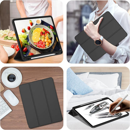 Custodia per Apple iPad Pro 12.9 (2022) / Pro 12.9 (2021) / Pro 12.9 (2020) / Pro 12.9 (2018), Techsuit, Flex Trifold, Verde Matcha