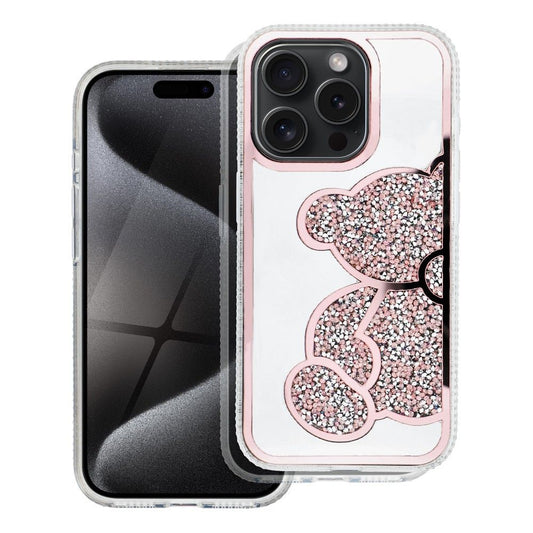 Custodia per Apple iPhone 17e / 16e, OEM, Teddy Bear, Rosa
