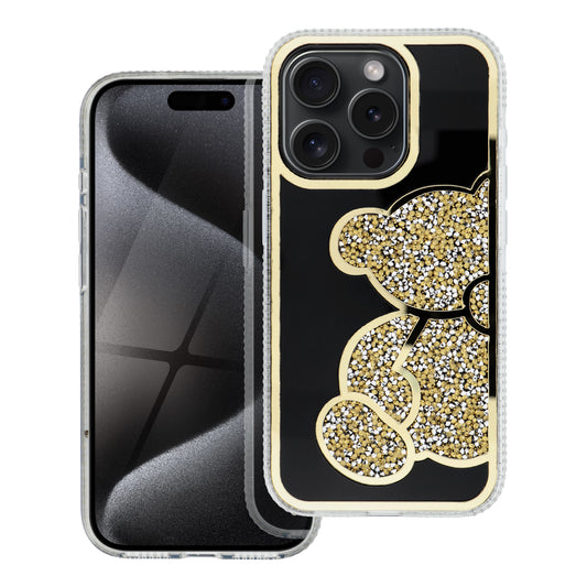 Custodia per Apple iPhone 17e / 16e, OEM, Teddy Bear, Dorata