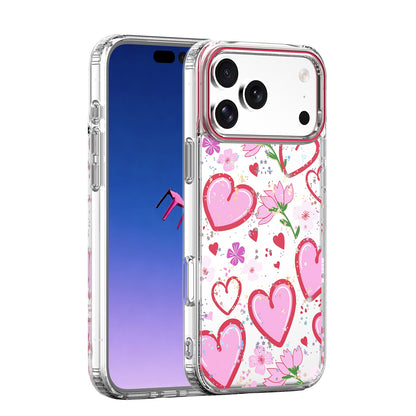 Custodia per Apple iPhone 16 Pro Max, OEM, Ultra Trendy Love 1, Multicolore
