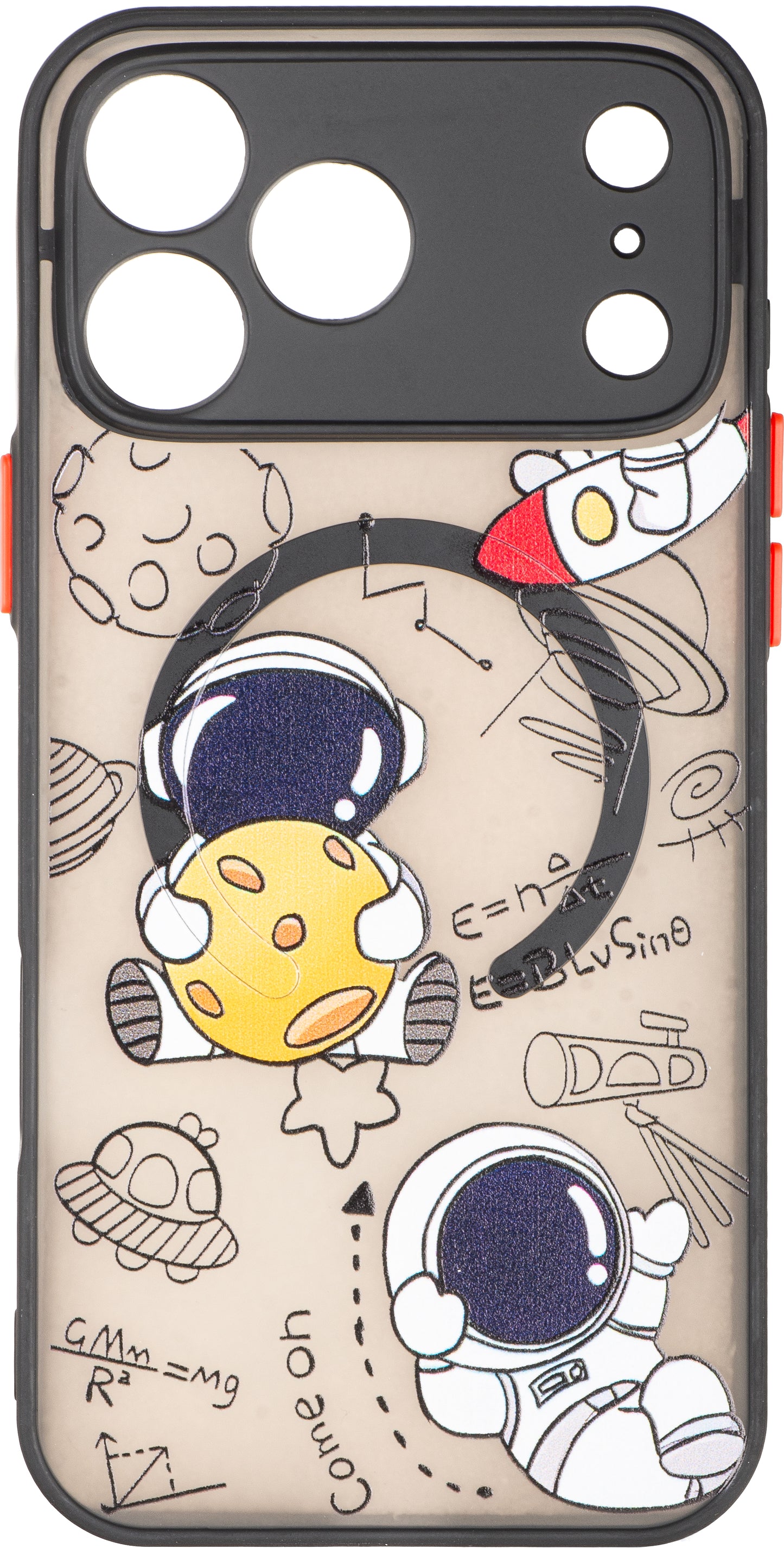 Custodia per Apple iPhone 17 Pro Max, OEM, Hugging the Moon, Multicolore