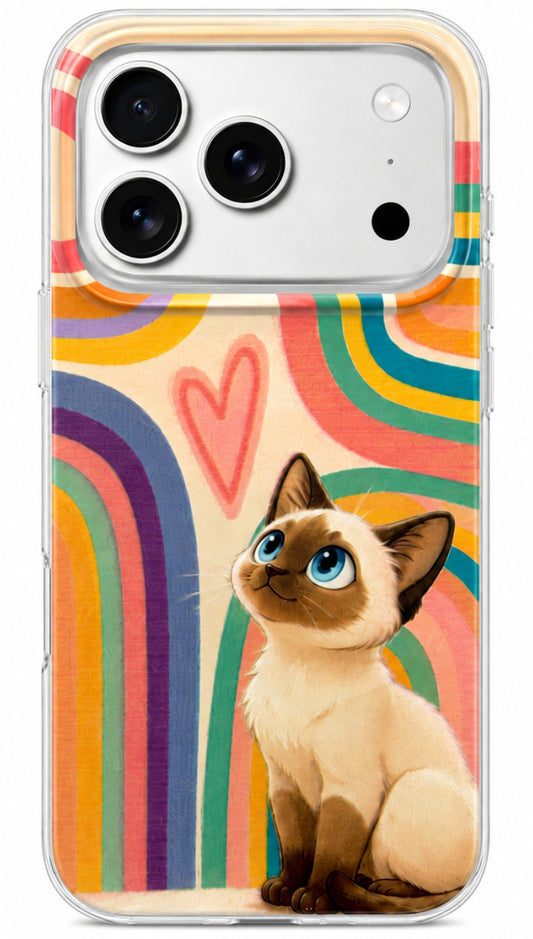 Custodia per Apple iPhone 16 Pro Max, Perfect Case, Dreamora Kitty, Multicolore