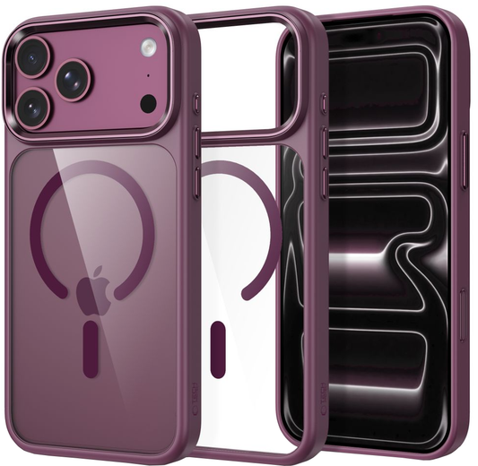 Custodia per Apple iPhone 18 Pro Max / 17 Pro Max, Tech-Protect, Magmat CC, Vinaccia Trasparente