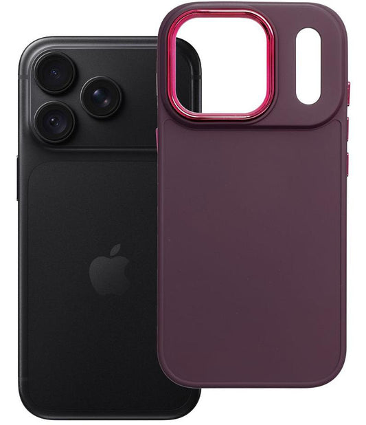 Custodia per Apple iPhone 18 Pro / iPhone 17 Pro, OEM, Frame, bordeaux