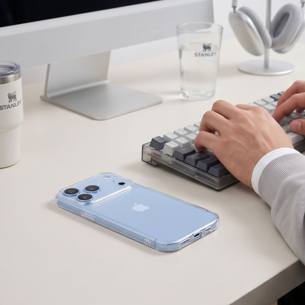 Custodia per Apple iPhone 18 Pro Max / 17 Pro Max, Tech-Protect, Flexair con protezione per schermo, Trasparente