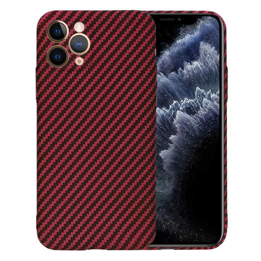 Custodia per Apple iPhone 11 Pro, Techsuit, Carbonite FiberShell, Rossa