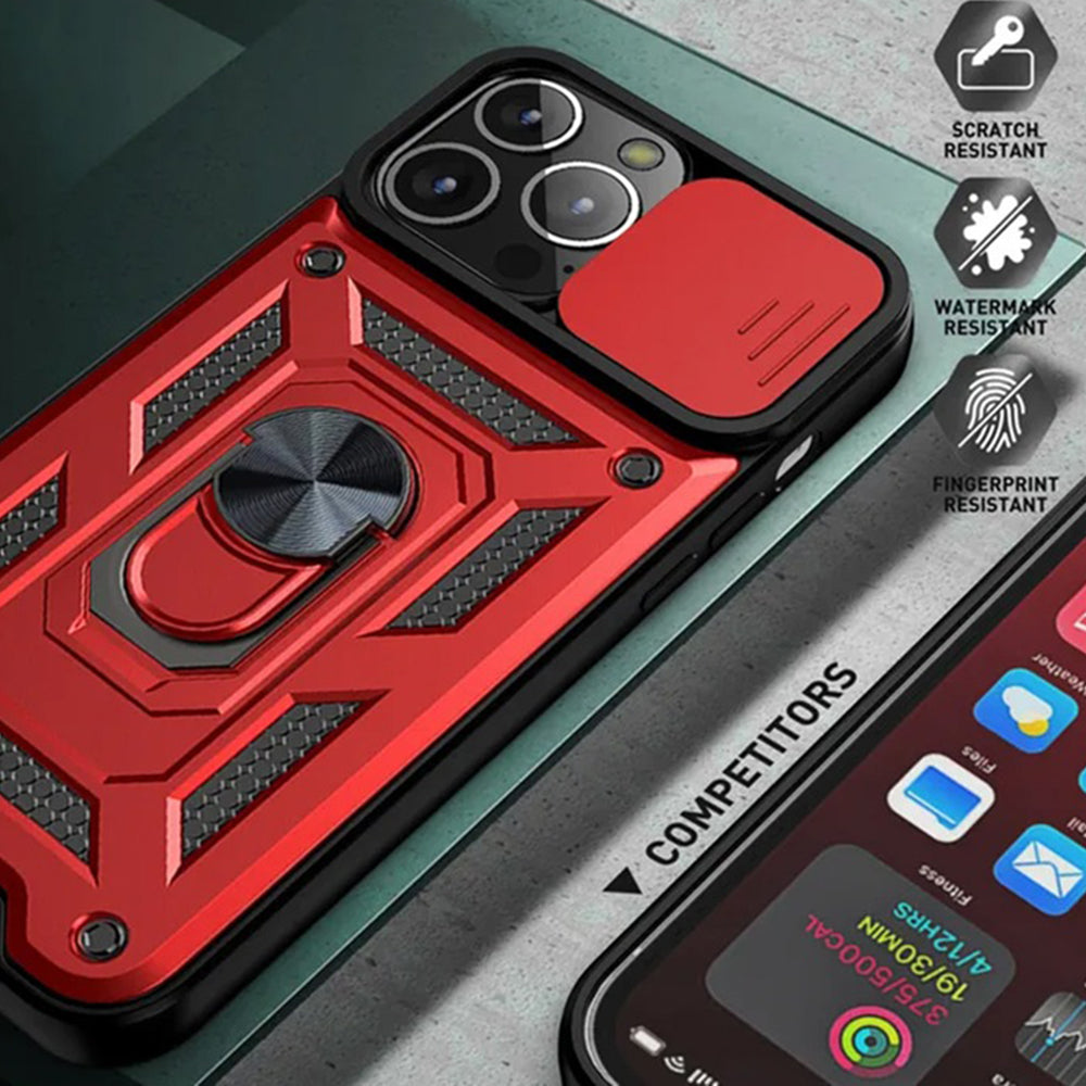 Custodia per Apple iPhone 12 / 12 Pro, Techsuit, CamShield, Nera