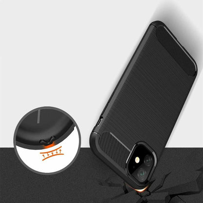Custodia per Apple iPhone 12 mini, Techsuit, Carbonio, Nera