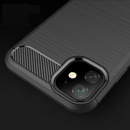 Custodia per Apple iPhone 12 mini, Techsuit, Carbonio, Nera