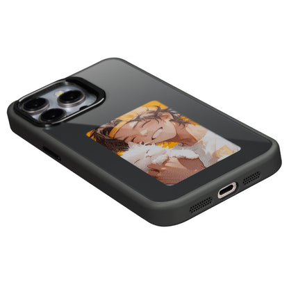 Custodia per Apple iPhone 15 Pro, OEM, Display Personalizzato E-Ink, Nera