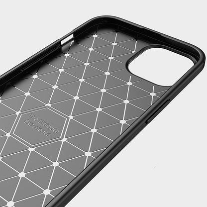 Custodia per Apple iPhone 13 mini, Techsuit, Carbonio, Nera