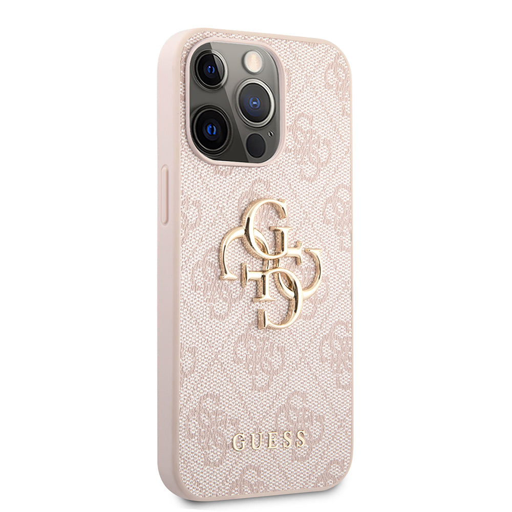 Custodia per Apple iPhone 13 Pro, Guess, 4G Metal Logo, Rosa