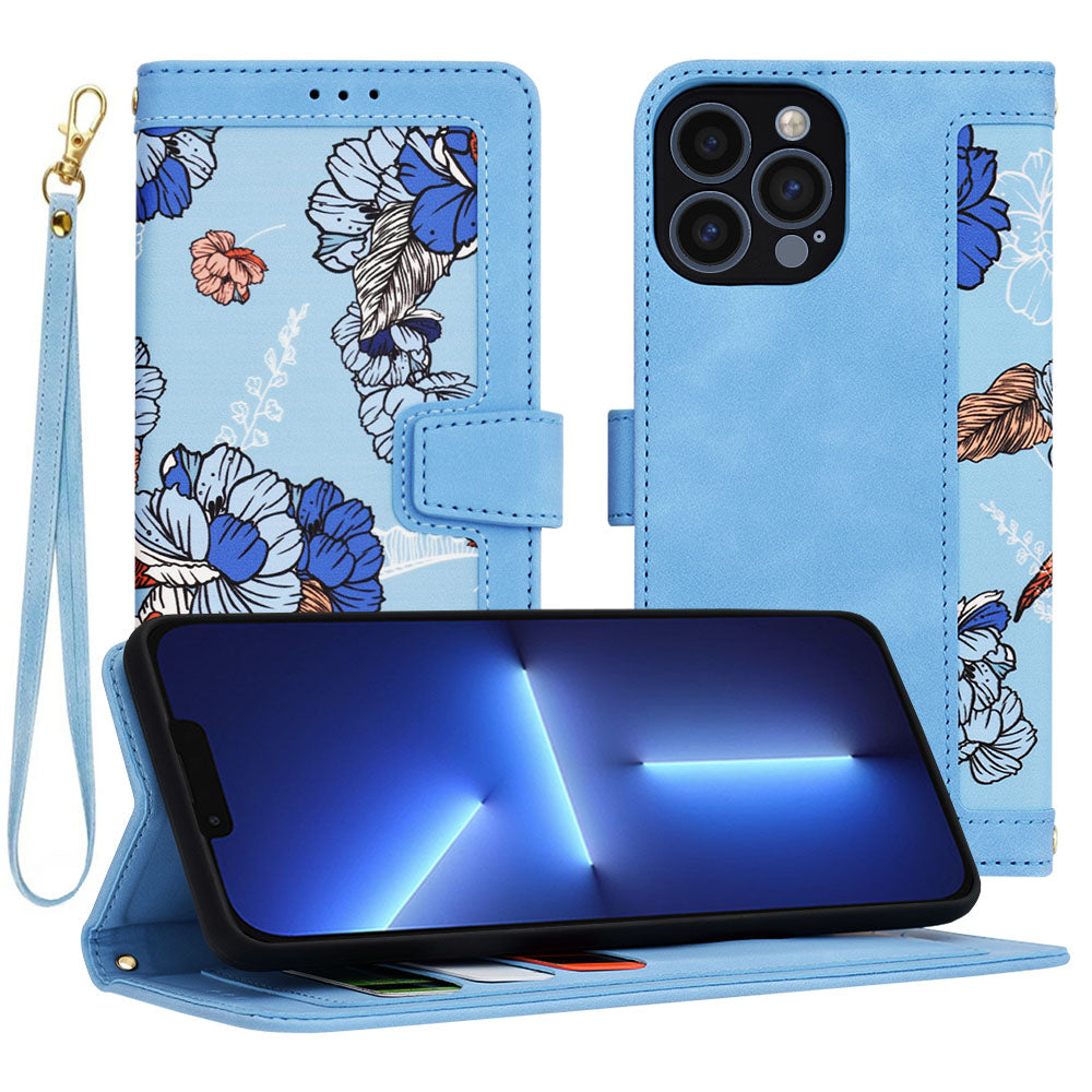 Custodia per Apple iPhone 13 Pro Max, Techsuit, FlipCraft, Blu
