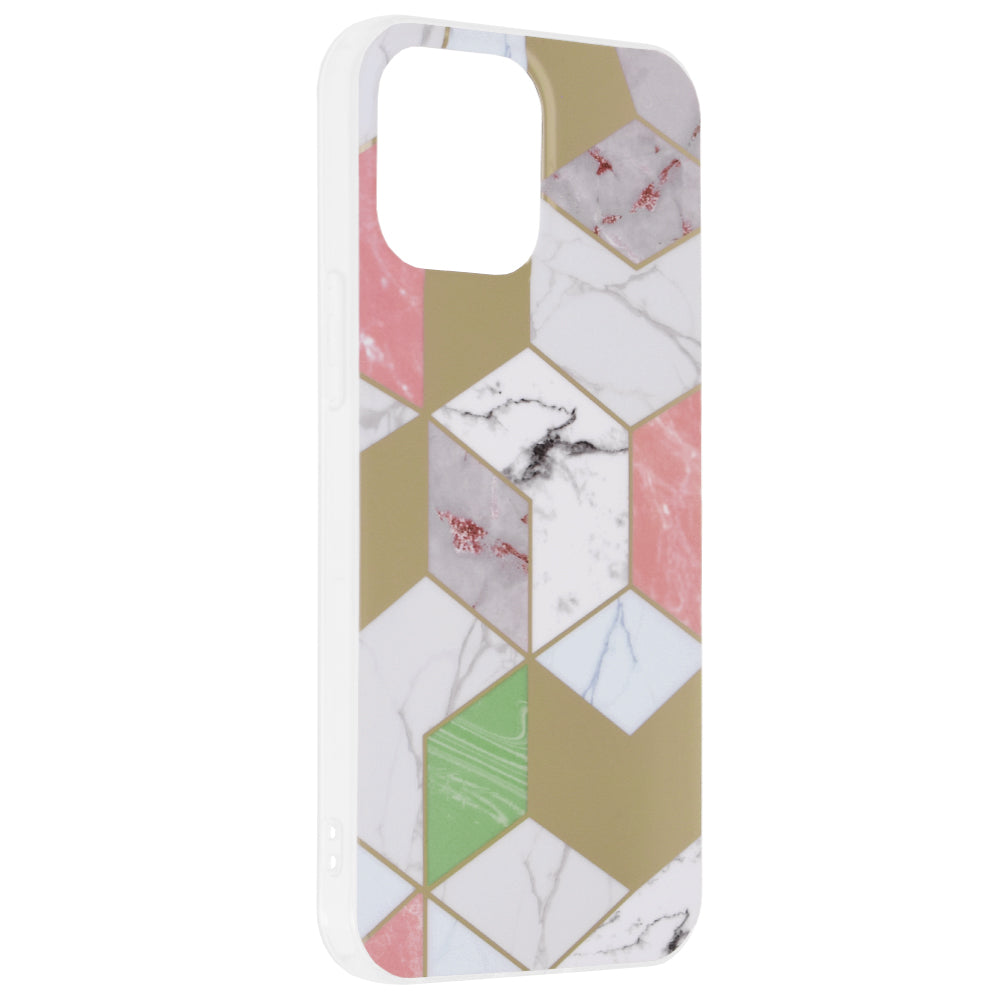 Custodia per Apple iPhone 13 Pro Max, Techsuit, Marble, Viola