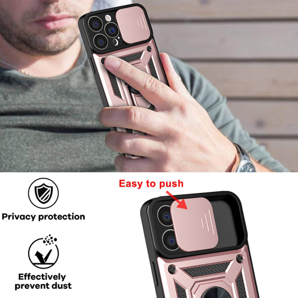 Custodia per Apple iPhone 13 Pro, Techsuit, CamShield, Rosa