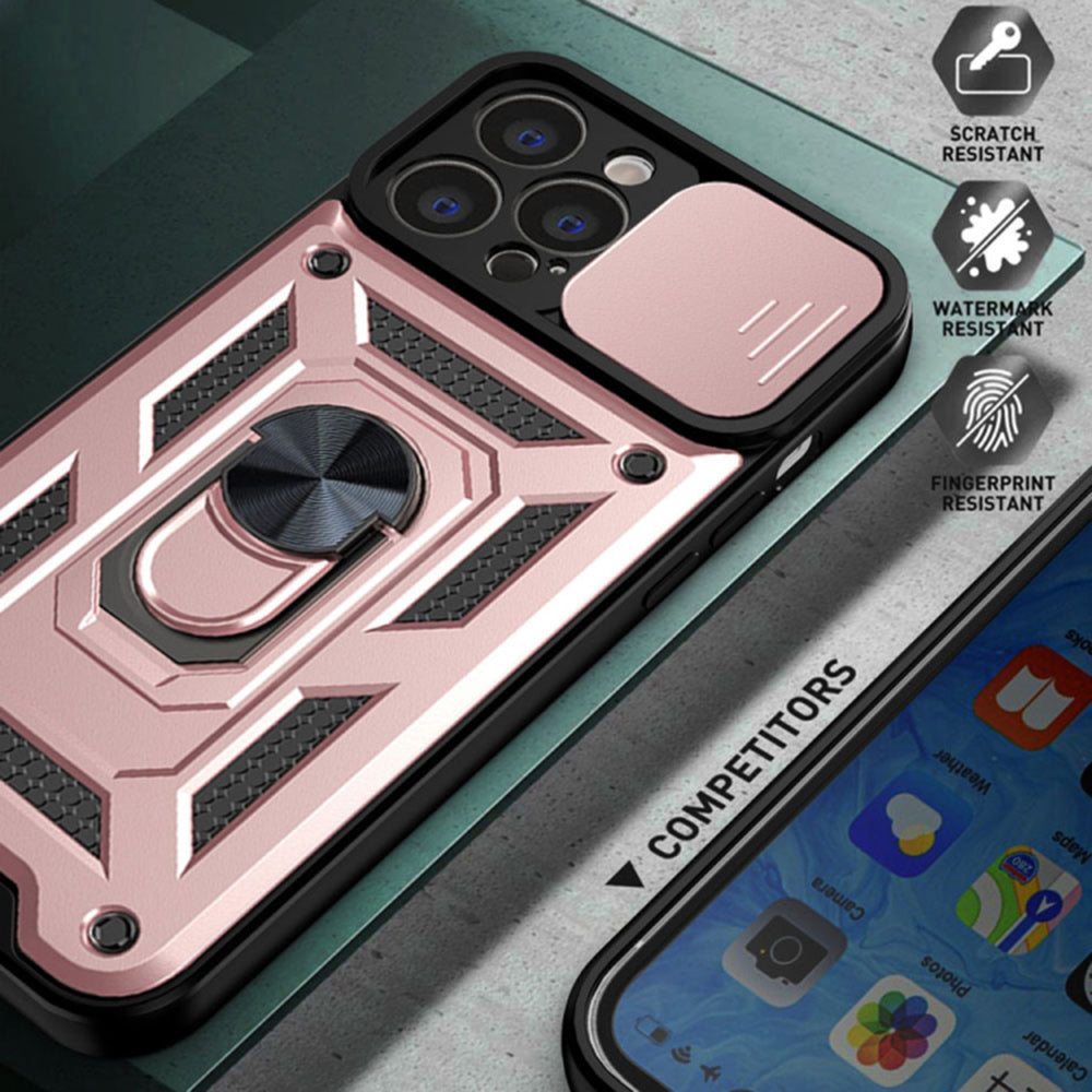 Custodia per Apple iPhone 13 Pro, Techsuit, CamShield, Rosa