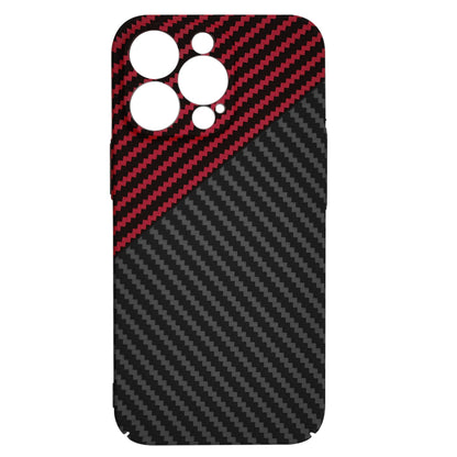 Custodia per Apple iPhone 13 Pro, Techsuit, Carbonite FiberShell, Nero Rosso