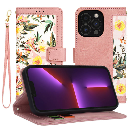 Custodia per Apple iPhone 13 Pro, Techsuit, FlipCraft, Rosa