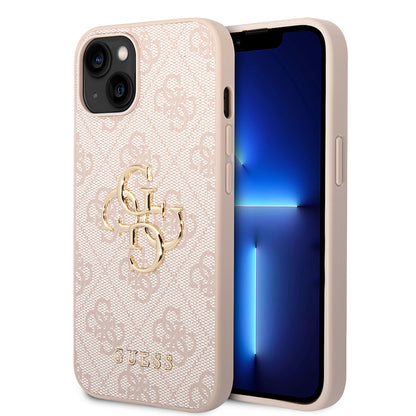 Custodia per Apple iPhone 14, Guess, 4G Metal Logo, Rosa