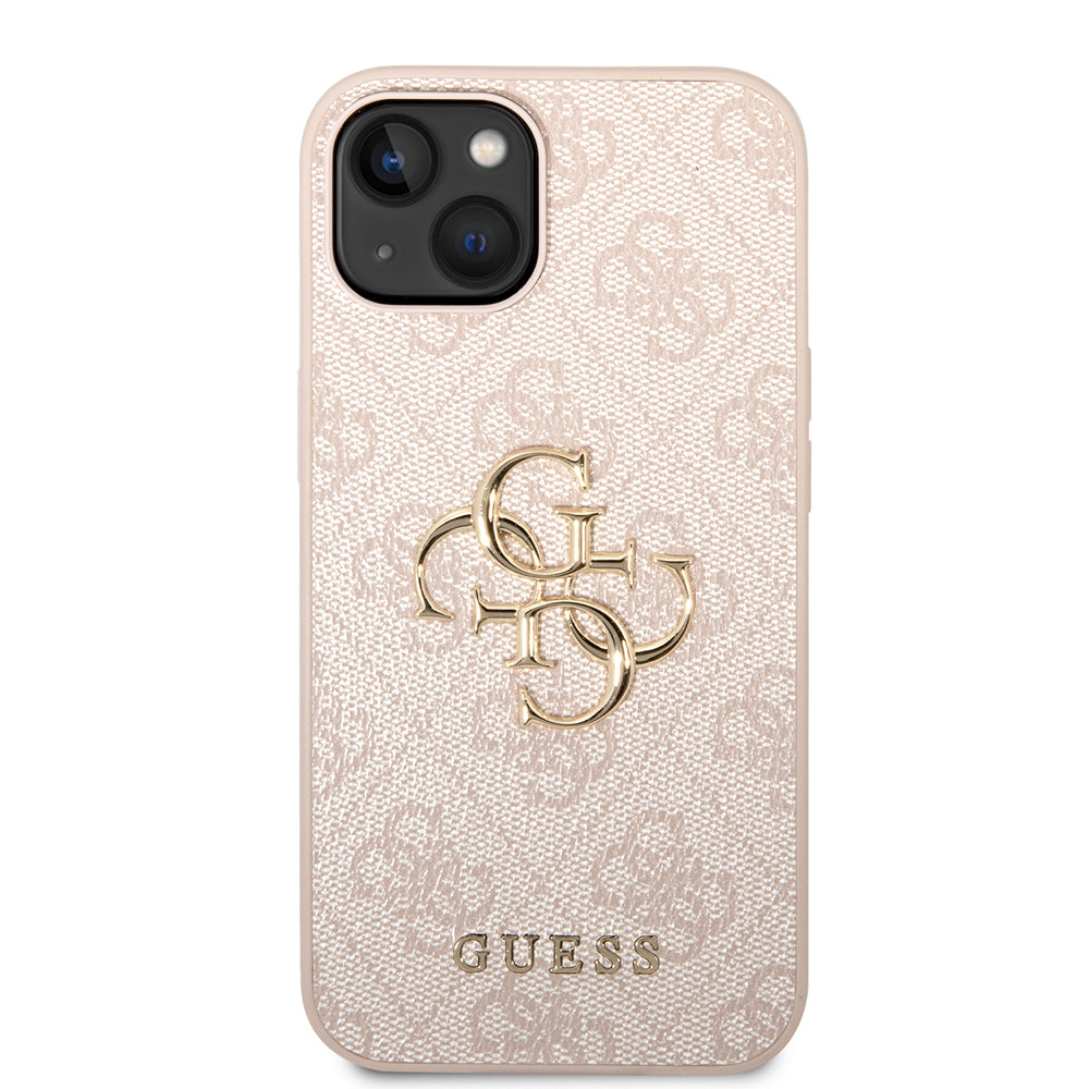 Custodia per Apple iPhone 14, Guess, 4G Metal Logo, Rosa
