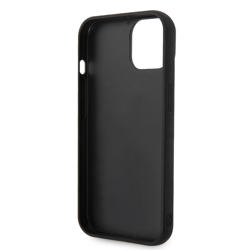 Custodia per Apple iPhone 14 Plus, Karl Lagerfeld, Monogramma 3D, Nera