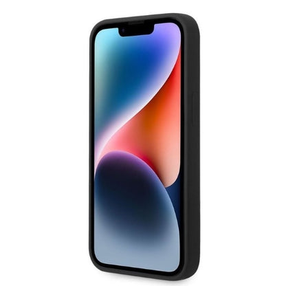 Custodia per Apple iPhone 14 Plus, Karl Lagerfeld, Silicone Ikonik Karl, Nera