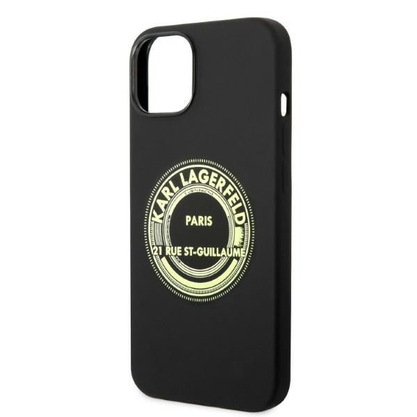 Custodia per Apple iPhone 14 Plus, Karl Lagerfeld, Silicone RSG, Nera