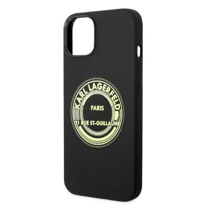 Custodia per Apple iPhone 14 Plus, Karl Lagerfeld, Silicone RSG, Nera