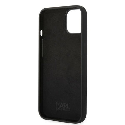 Custodia per Apple iPhone 14 Plus, Karl Lagerfeld, Silicone RSG, Nera