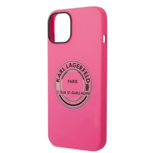 Custodia per Apple iPhone 14 Plus, Karl Lagerfeld, Silicone RSG, Rosa