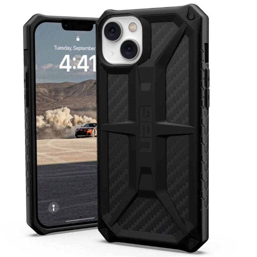 Custodia per Apple iPhone 14 Plus, Urban Armor Gear, Monarch Carbon, Nera