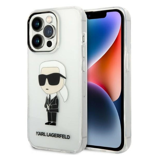 Custodia per Apple iPhone 14 Pro, Karl Lagerfeld, IML Ikonik NFT, Trasparente