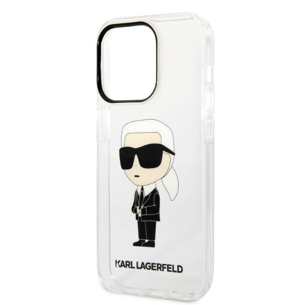 Custodia per Apple iPhone 14 Pro, Karl Lagerfeld, IML Ikonik NFT, Trasparente