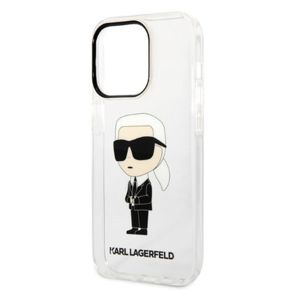 Custodia per Apple iPhone 14 Pro, Karl Lagerfeld, IML Ikonik NFT, Trasparente