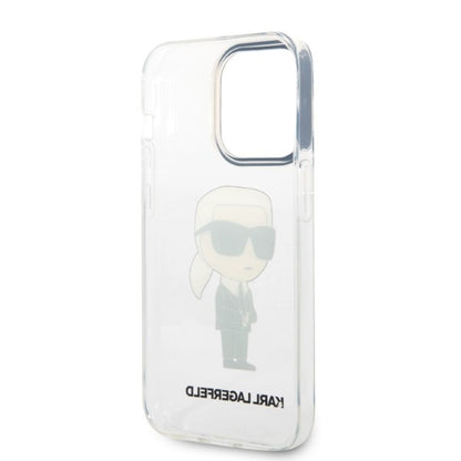 Custodia per Apple iPhone 14 Pro, Karl Lagerfeld, IML Ikonik NFT, Trasparente