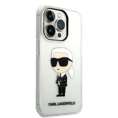 Custodia per Apple iPhone 14 Pro, Karl Lagerfeld, IML Ikonik NFT, Trasparente