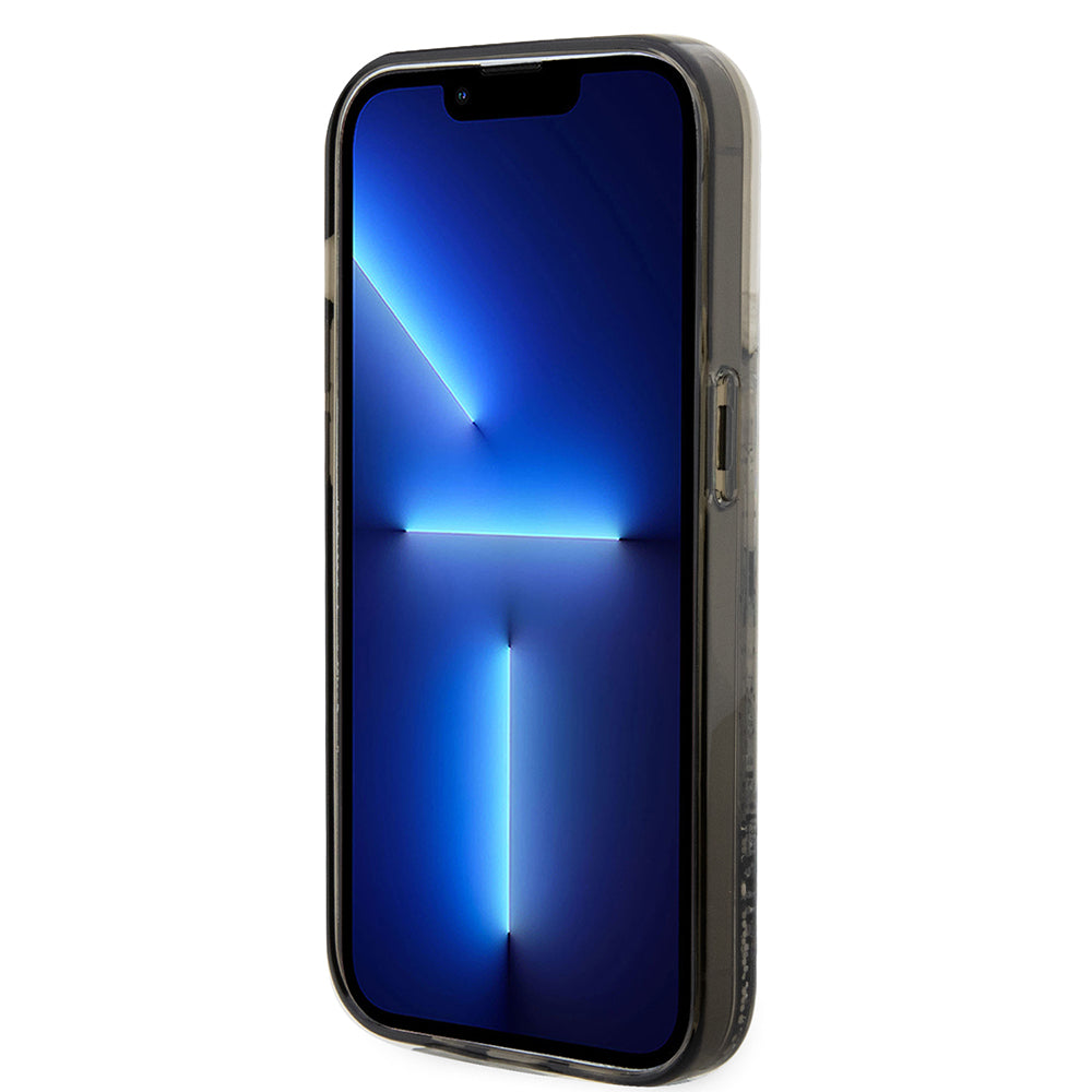Custodia per Apple iPhone 14 Pro, Karl Lagerfeld, Liquid Glitter Choupette, Trasparente