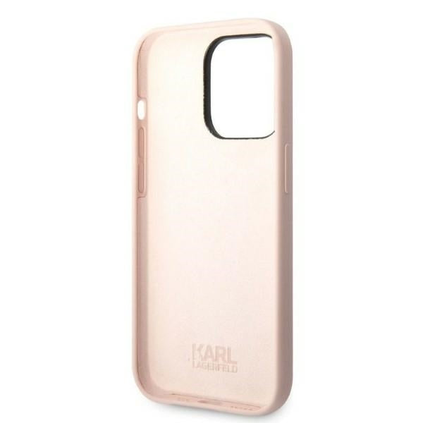 Custodia per Apple iPhone 14 Pro, Karl Lagerfeld, Silicone Ikonik NFT, Rosa