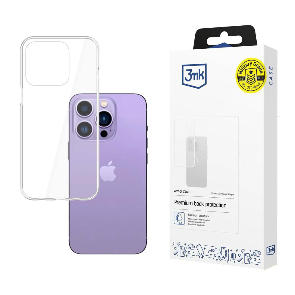 Custodia per Apple iPhone 14 Pro Max, 3MK, Armor, Trasparente