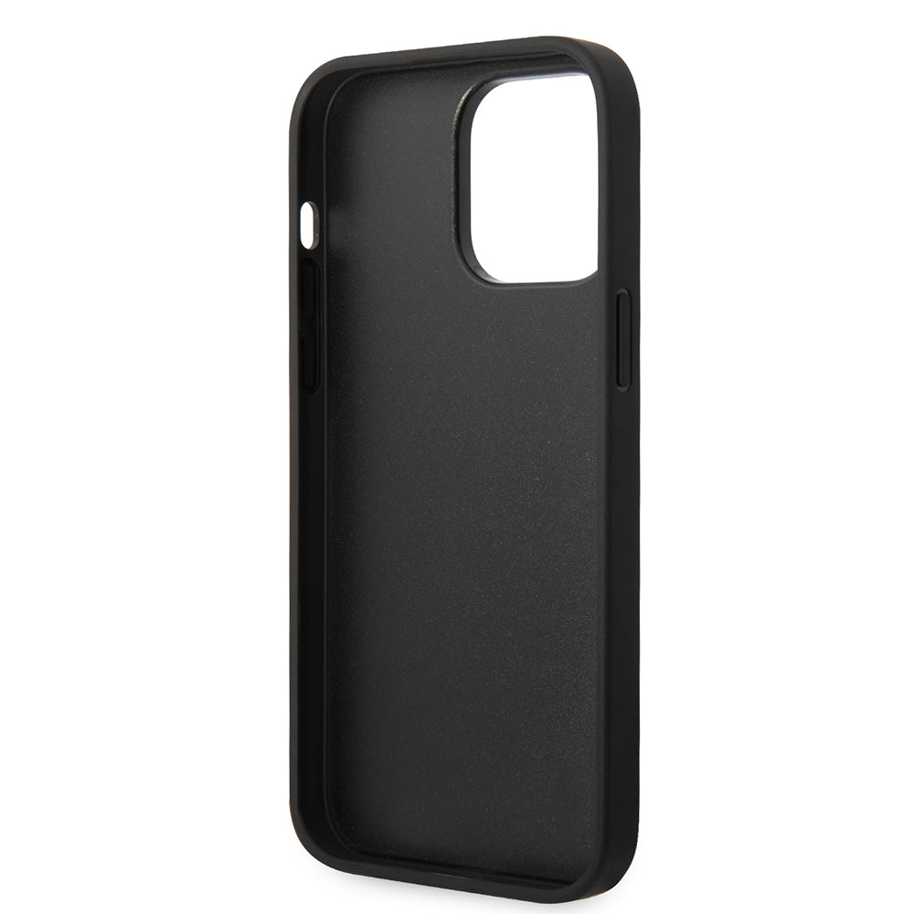 Custodia per Apple iPhone 14 Pro Max, Karl Lagerfeld, Glitter Flakes Ikonik Karl, Argento