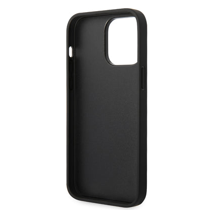 Custodia per Apple iPhone 14 Pro Max, Karl Lagerfeld, Glitter Flakes Ikonik Karl, Argento