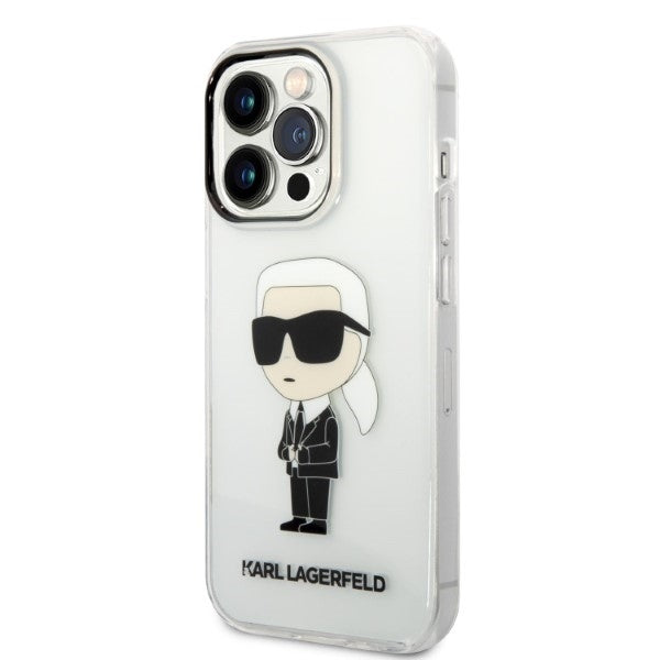 Case for Apple iPhone 14 Pro Max, Karl Lagerfeld, Ikonik Karl, Transparent