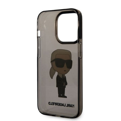Custodia per Apple iPhone 14 Pro Max, Karl Lagerfeld, IML Ikonik NFT, Nera