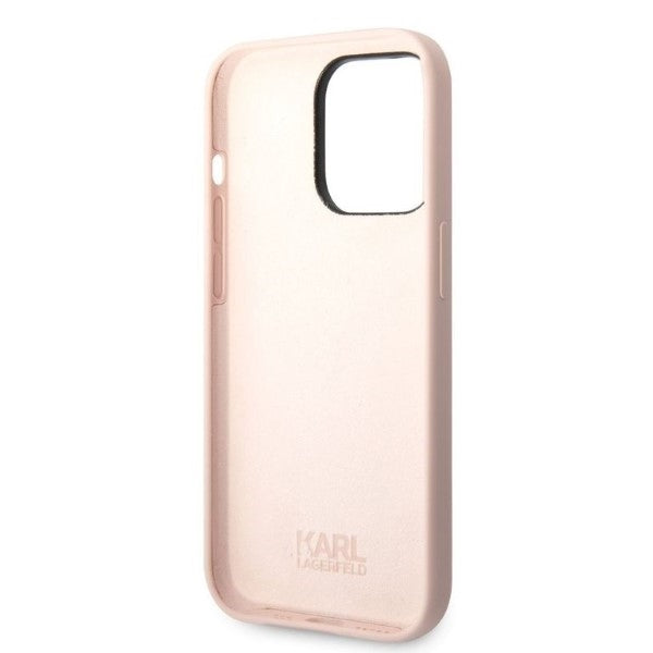 Custodia per Apple iPhone 14 Pro Max, Karl Lagerfeld, Silicone Ikonik NFT, Rosa
