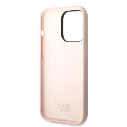 Custodia per Apple iPhone 14 Pro Max, Karl Lagerfeld, Silicone Ikonik NFT, Rosa