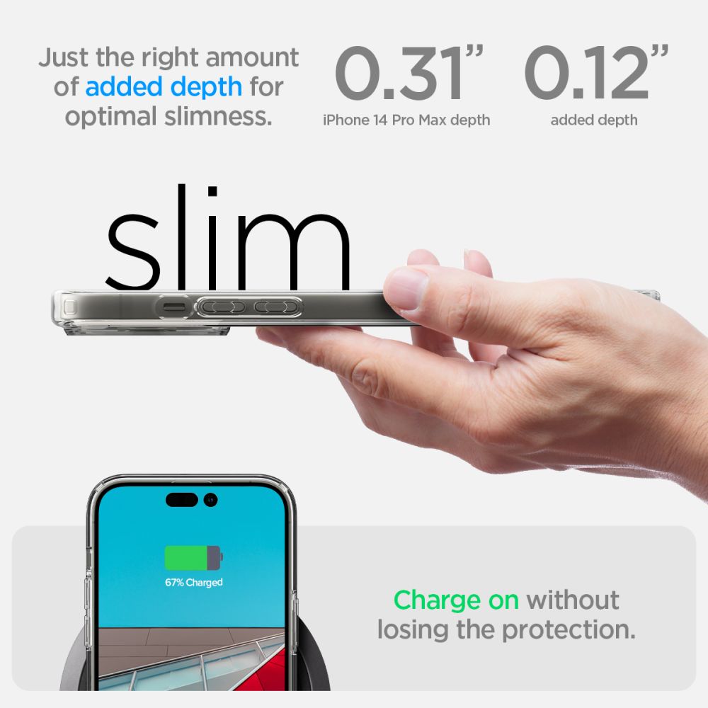 Custodia per Apple iPhone 14 Pro Max, Spigen, Ultra Hybrid, Trasparente ACS04816